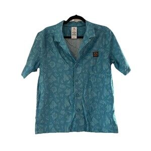 BNWT Disney World Park Icons Men’s S  Blue Button Down Shirt